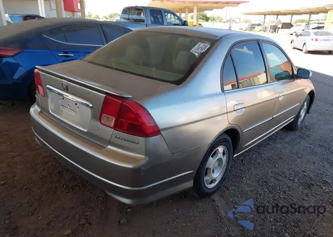2004 Honda Civic Hybrid из США, поврежденный, VIN JHMES96674S020223